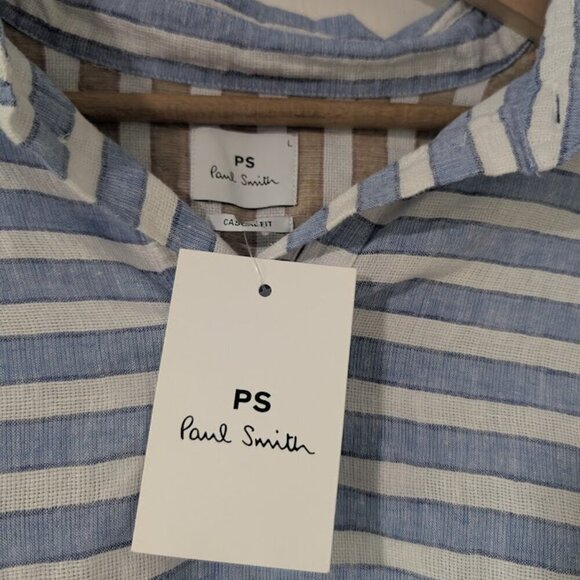PS Paul Smith | Casual Fit Striped Vacation Shirt - Picture 6 of 15
